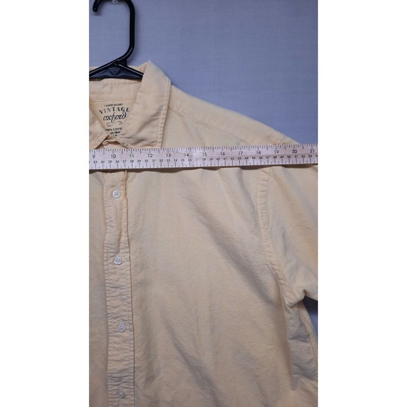 Faded Glory Oxford Yellow Medium 38/40 Button Down Short Sleeves - Picture 4 of 6